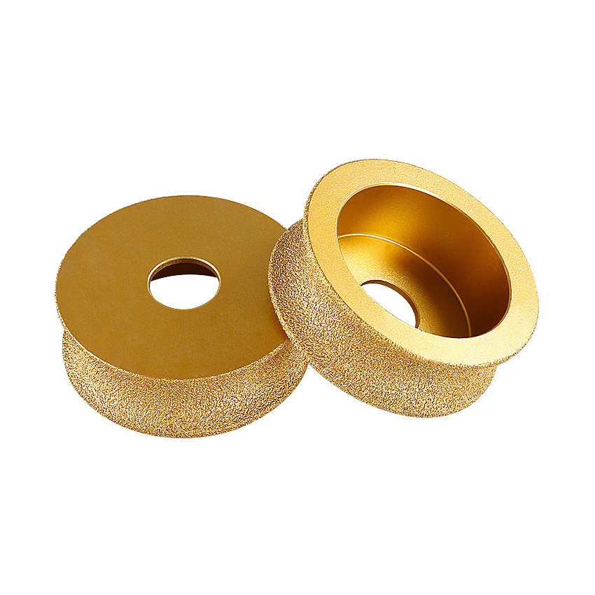 China Hot Sale Round Shape 75mm Vacuum Brazed Diamond Grinding Wheel For Granite Marble Stone Edge