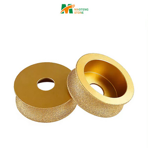 Hot Selling 75mm Round Vacuum Brazed Diamond Grinding Wheel For Granite Marble Artificial Stone Edge