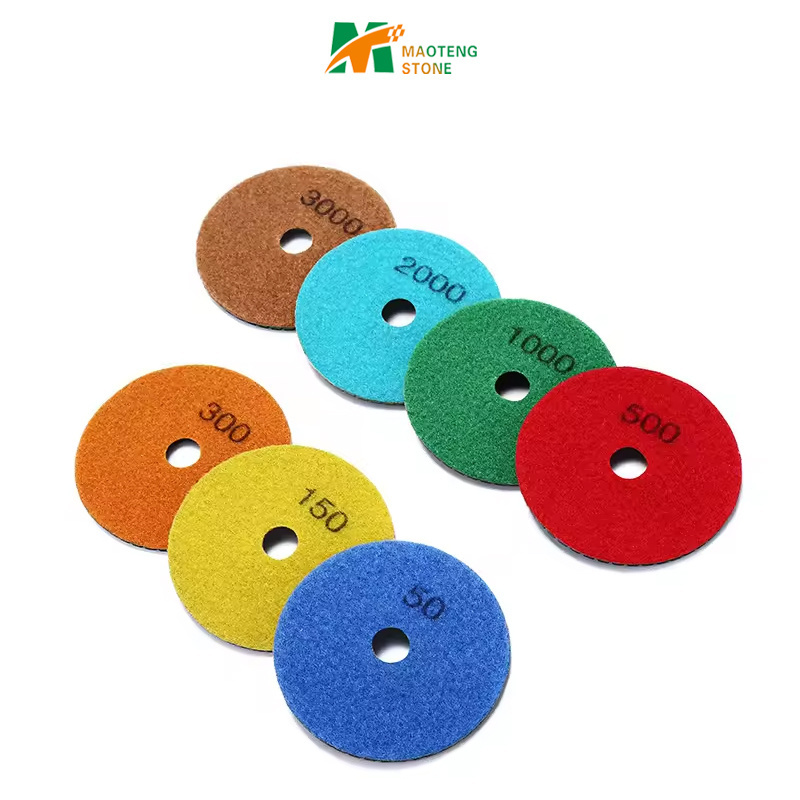 Low Price High Quality Abrasive tool Resin Wet Diamond Polishing Pad For Granite Concrete Marble Stone Countertop