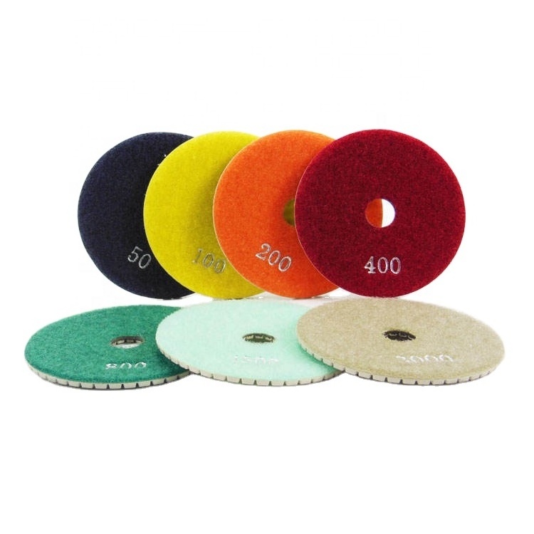 4*100mm wet polishing pad  High Efficiency Diamond Resin Polishing Pad for Stone