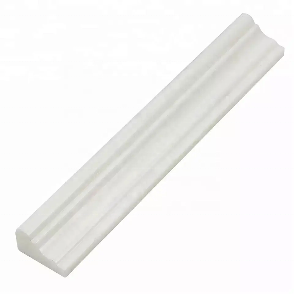 Marble Pure White Marble Molding for wall decoration Eastern White Chair Rail