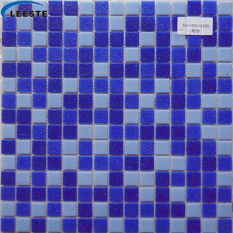 Square Design Ceramic Blue Swimming Pool Mosaic Tile