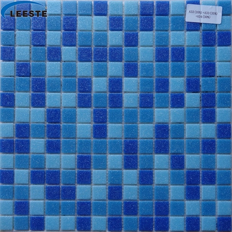 Square Design Ceramic Blue Swimming Pool Mosaic Tile