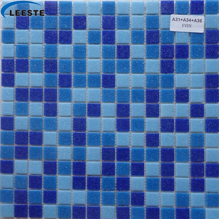 Square Design Ceramic Blue Swimming Pool Mosaic Tile