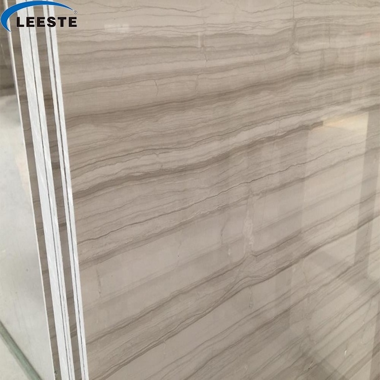 Competitive wooden vein cut Natural stone Brown Serpeggiante marble slab