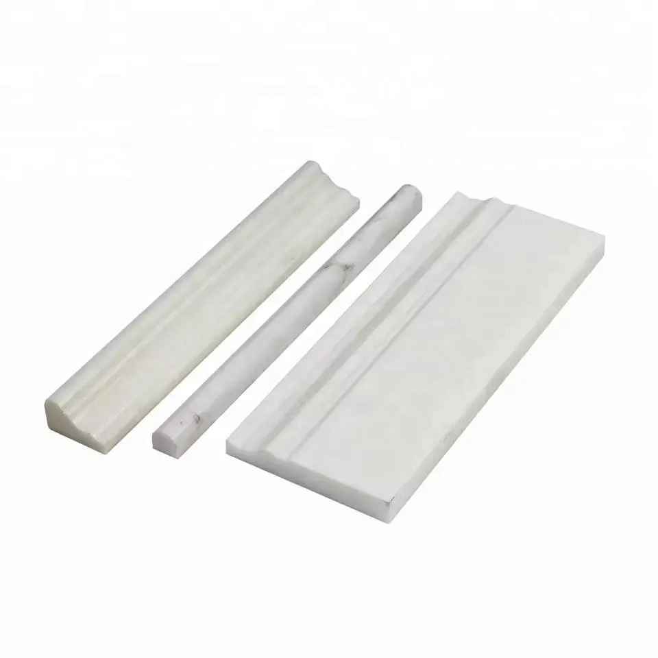 Marble Pure White Marble Molding for wall decoration Eastern White Chair Rail