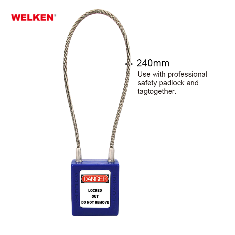 cable padlock safety lockout 3mm diameter cable lock out pad lock