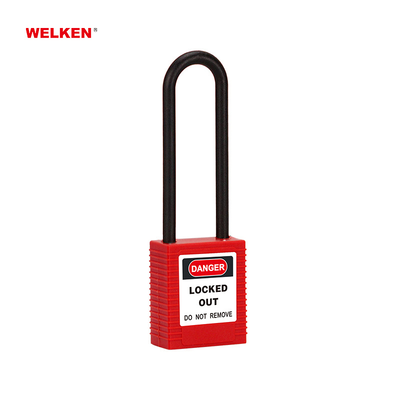 Top seller padlock manufacturing Nylon Safety Padlock Master Insulation 76mm long shackle lockout tagout padlock lock locks