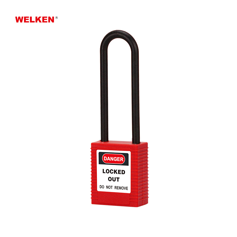 Top seller padlock manufacturing Nylon Safety Padlock Master Insulation 76mm long shackle lockout tagout padlock lock locks