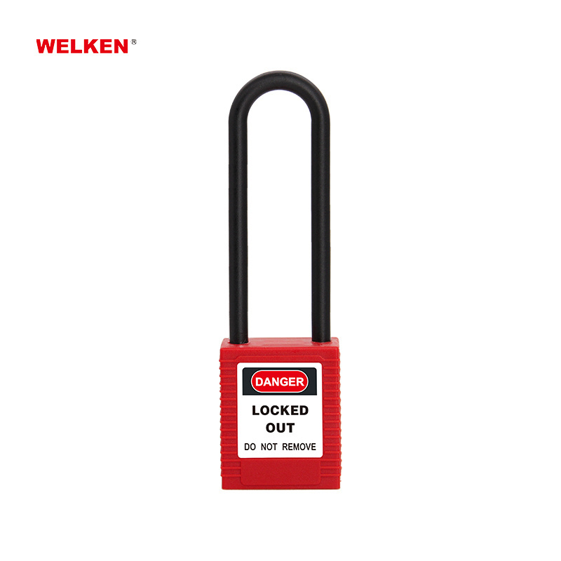 Top seller padlock manufacturing Nylon Safety Padlock Master Insulation 76mm long shackle lockout tagout padlock lock locks