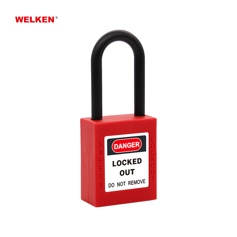 plastic lock locks 38mm 76mm nylon shackle Insulation Safety Padlock safety lockout padlocks wholesale