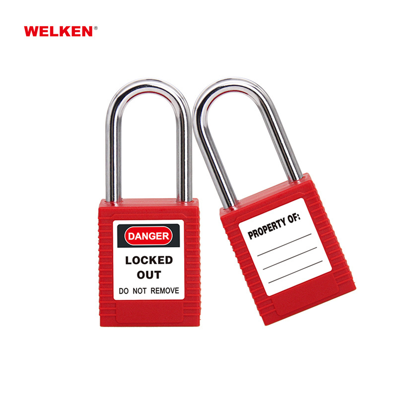 nylon 38mm long shackle plastic Lockout Tagout Padlock electrical safety lock locks