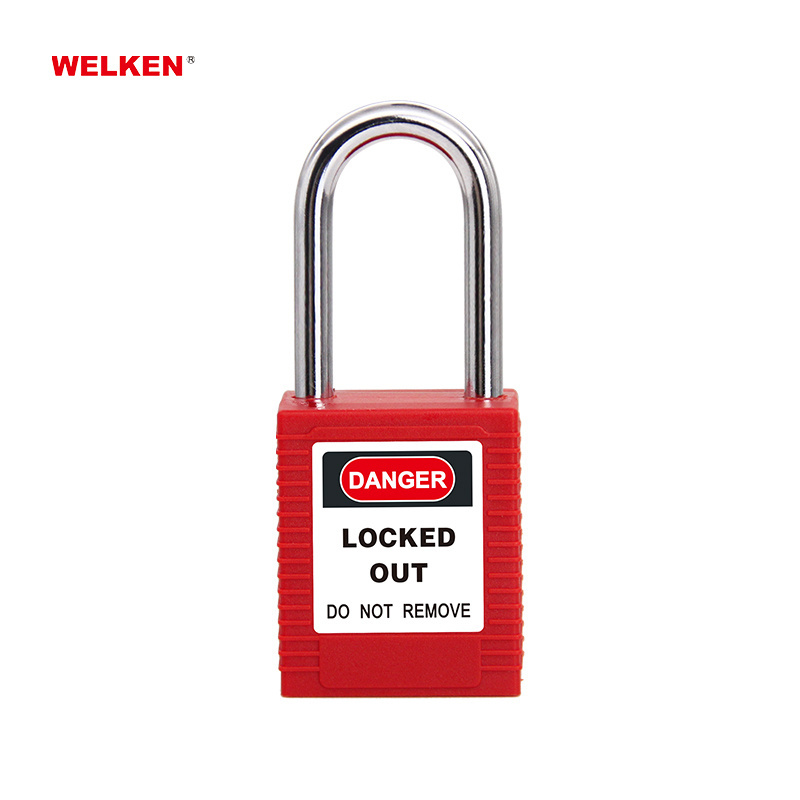 nylon 38mm long shackle plastic Lockout Tagout Padlock electrical safety lock locks