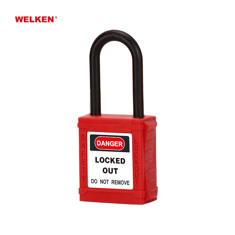 38mm 76mm nylon shackle Insulation Safety Padlock Industrial Lockout Tagout LOTO lock locks lockout padlocks