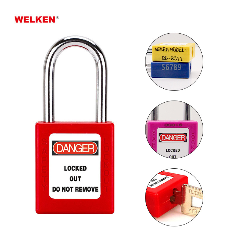 master key padlock abs lockout padlock 38mm 76mm shackle safety security padlock KD KA