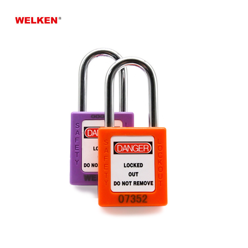 Hot Sale ABS Plastic 38mm Safety Lockout Tagout Padlock with different keys