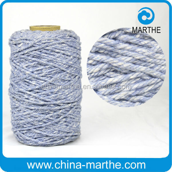 0.6s/4ply double color cotton mop yarn/ cotton polyester belended yarn/ friction spinning yarn