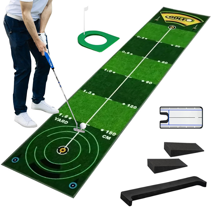 New Technologies Golf Training Aids Non-Slip Mini Swing Detection Batting Sequin Swing Track Golf Hitting mat