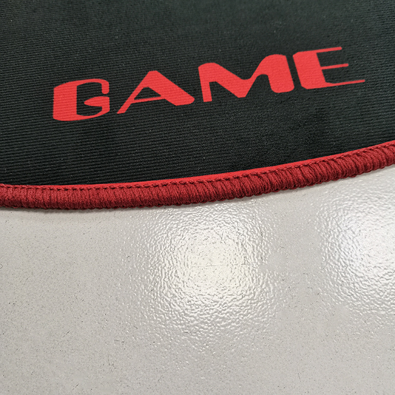 Custom Red Black Pattern Gaming Chair Mat for floor Protection in Office and Home