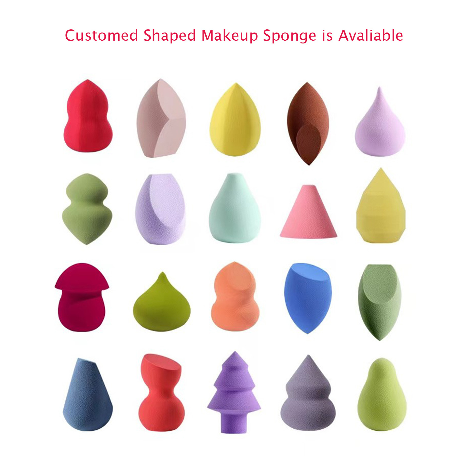 Esponja De Maquillaje Soft Latex Free Makeup Sponge Foundation Waterdrop  Pink Red Beauty Cosmetic Makeup Blender