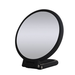 Double-sided Cosmetic Mirror Magnifying 2x Portable Make-up Mirror Mini Round Foldable Handle mirror