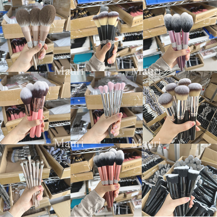 Mauri Crystal Makeup Brushes 14 Pcs Shiny Handle Diamond Makeup Brush Set Women Make Up Brush Sets Pincel De Maquillaje Gratis