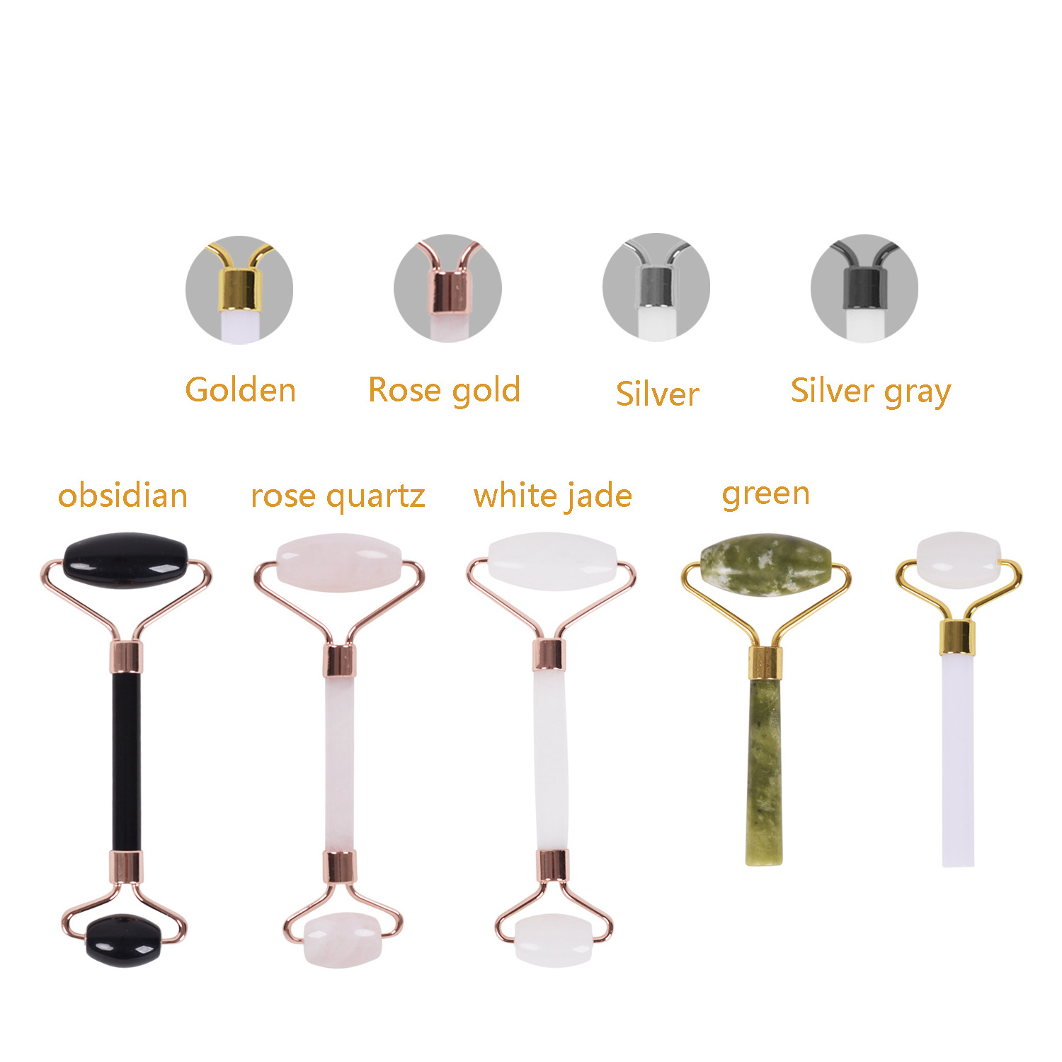 2023 MAURI Private Label Rose Quartz Jade Roller And Gua Sha Set Wholesale Anti-aging Kit Natural Jade Guasha Stone Massage Set