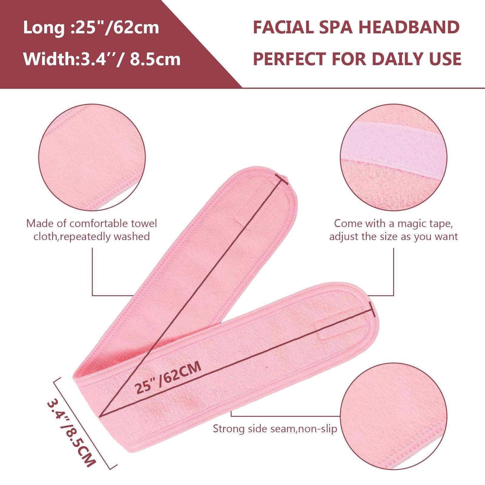 2024 Hot Sale Microfiber Spa Facial Headband Make Up Wrap Head Terry Cloth Headband Adjustable Towel for Face Washing