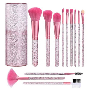 Mauri Crystal Makeup Brushes 14 Pcs Shiny Handle Diamond Makeup Brush Set Women Make Up Brush Sets Pincel De Maquillaje Gratis