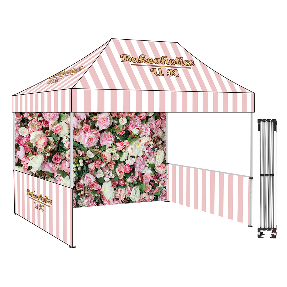 1015 steel economic folding pop up canopy tent custom printed advertising gazebo roof top tent trade show tent for sale