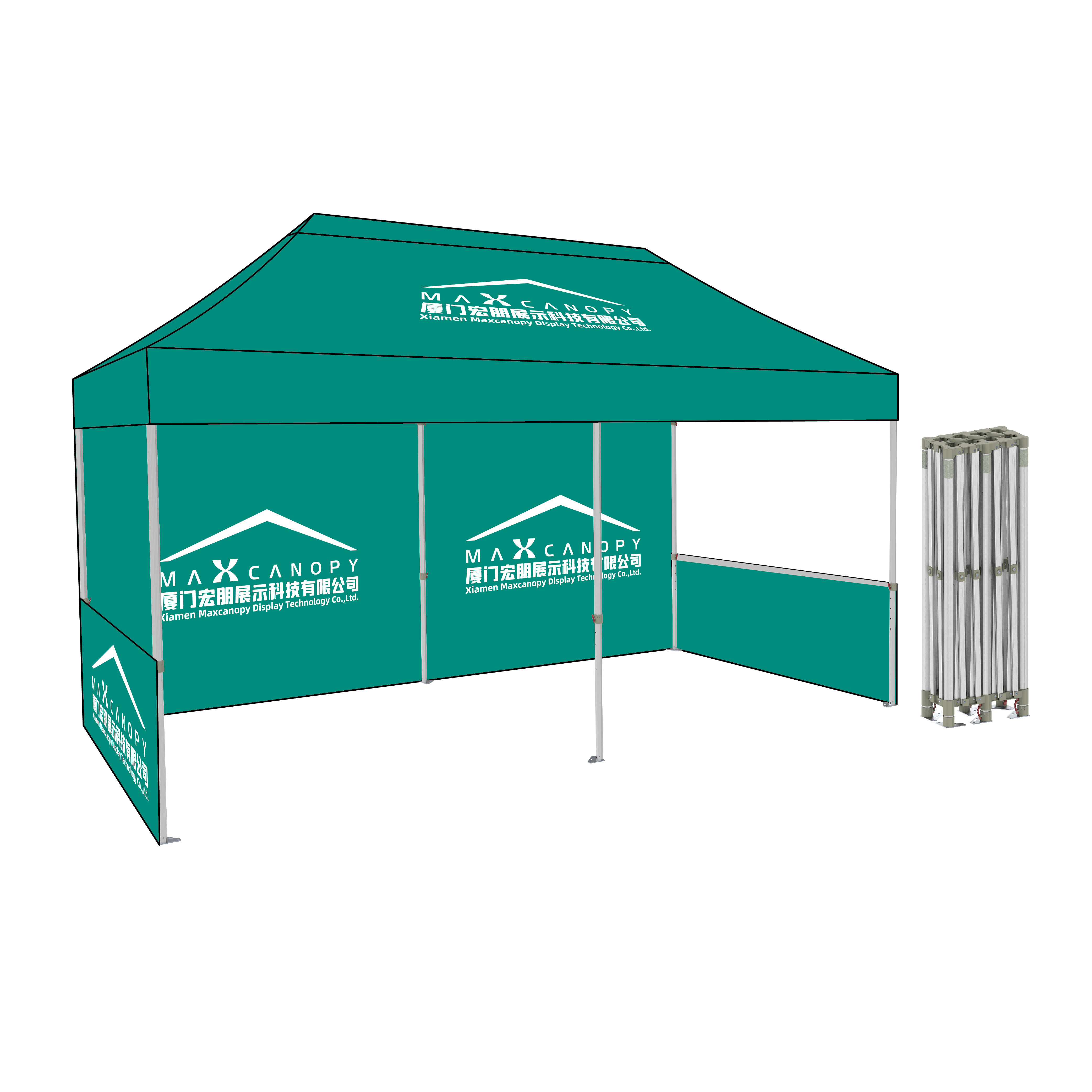 Aluminium Hexagon 1020 folding pop up gazebo 3x4 custom printed advertising gazebo curtain outdoor waterproof