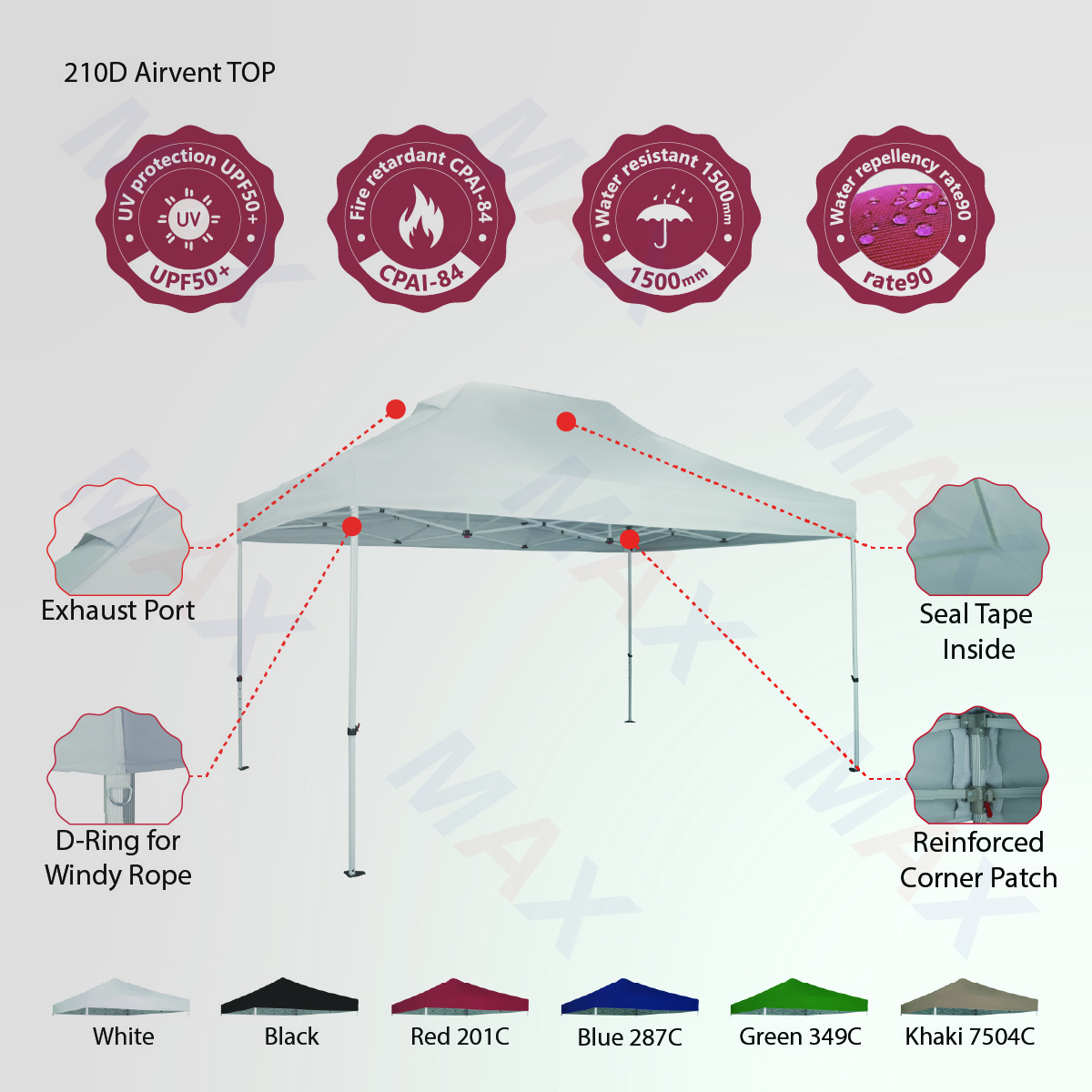 China Manufacturer Supply Trade Show Tent Garden Gazebo Professional Octeel 1015 Folding Tent waterproof tent gazebo