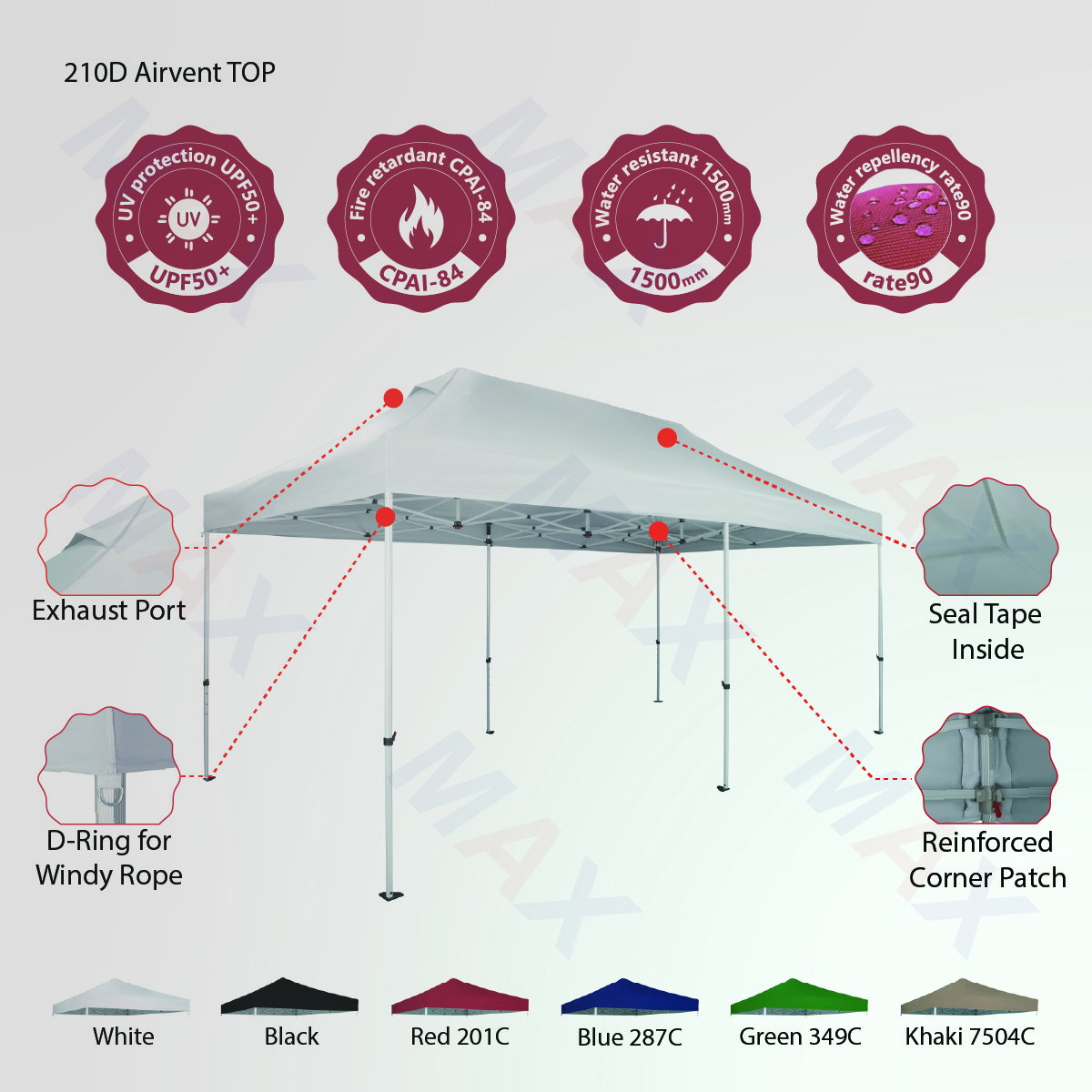 Industrial Octuma commercial gazebo tent 3 x 6 with sidewall for europe market 10x20 canopy portable tent platform