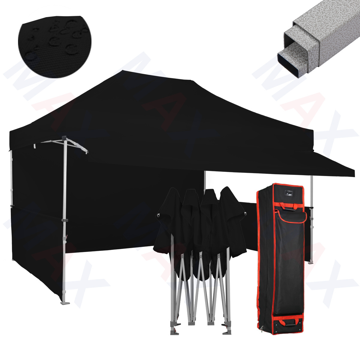 Wholesale Price Durable Waterproof Gazebo Tent 10x15 foot Steel Retractable Pop Up Foldable Canopy For Display