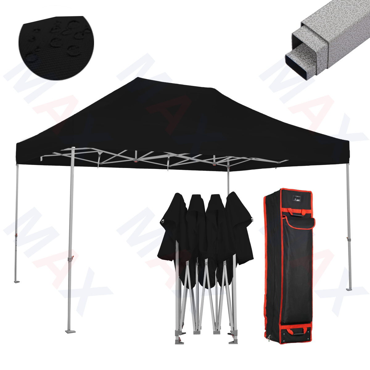 Wholesale Price Durable Waterproof Gazebo Tent 10x15 foot Steel Retractable Pop Up Foldable Canopy For Display