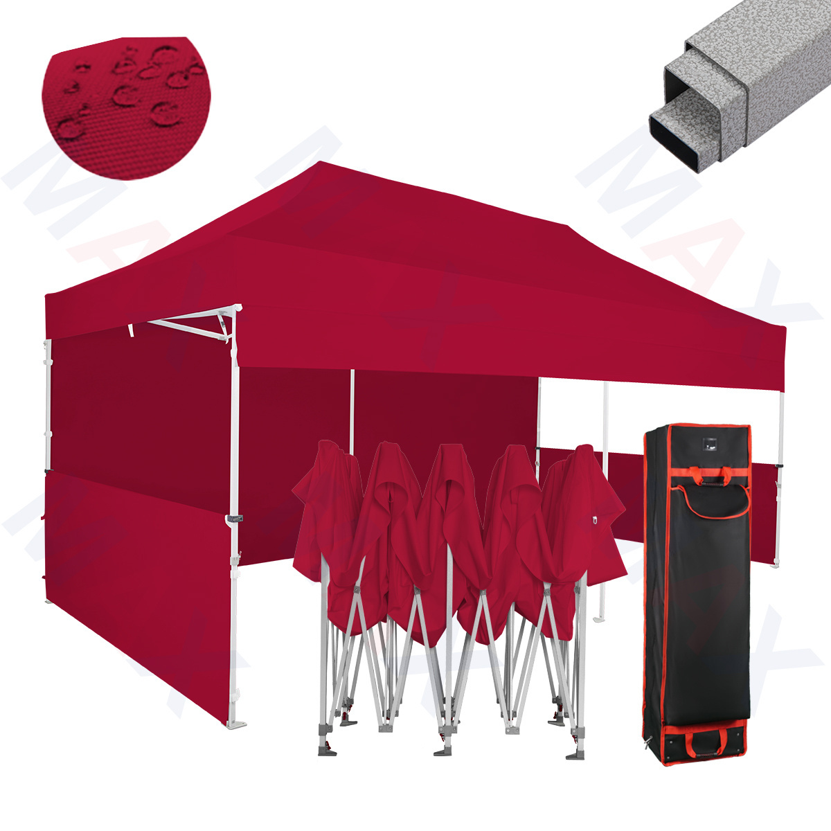 Custom outdoor folding popup classic 32mm 1020  gazebo 3x3 garden waterproof tent with sides for Display trade show tent