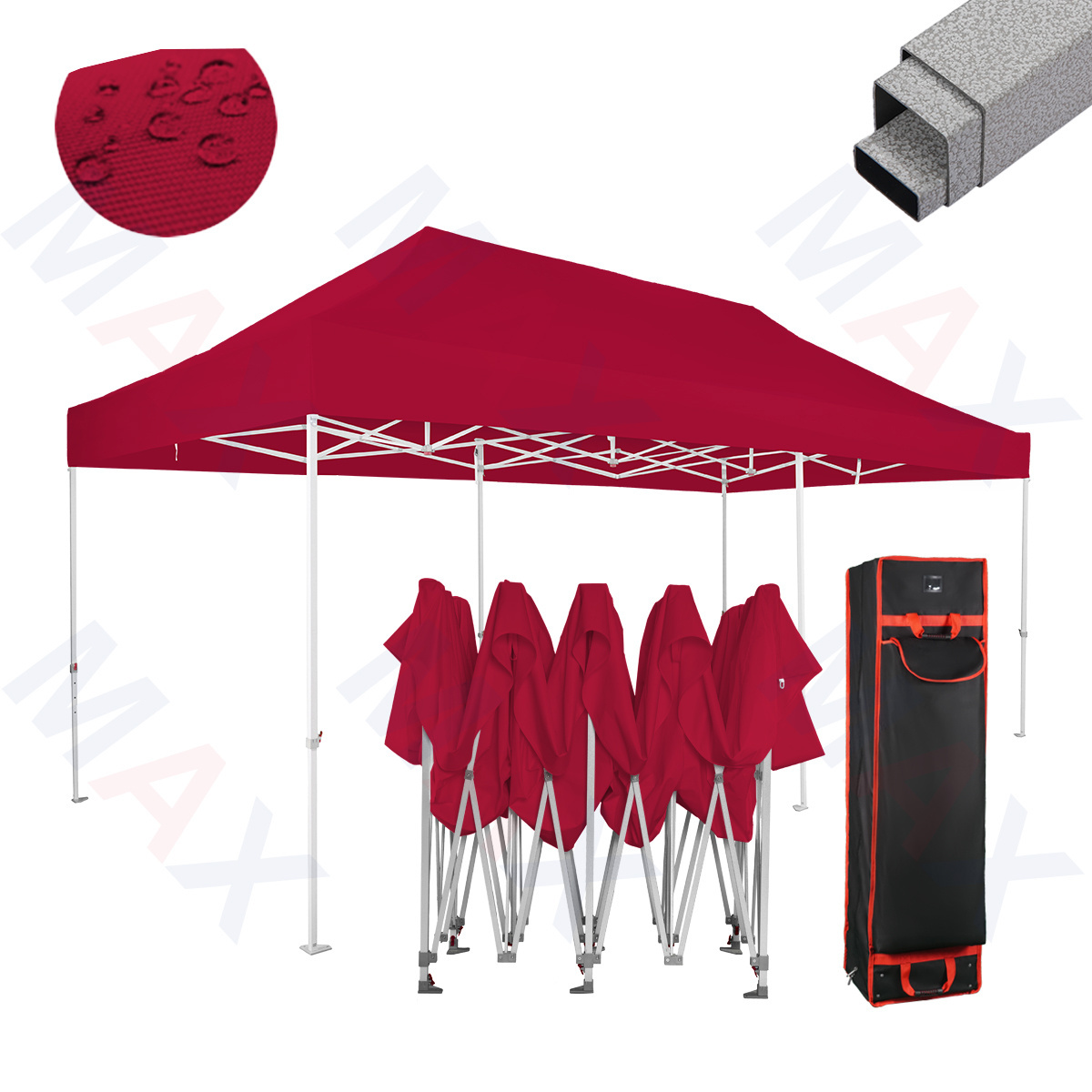 Custom outdoor folding popup classic 32mm 1020  gazebo 3x3 garden waterproof tent with sides for Display trade show tent