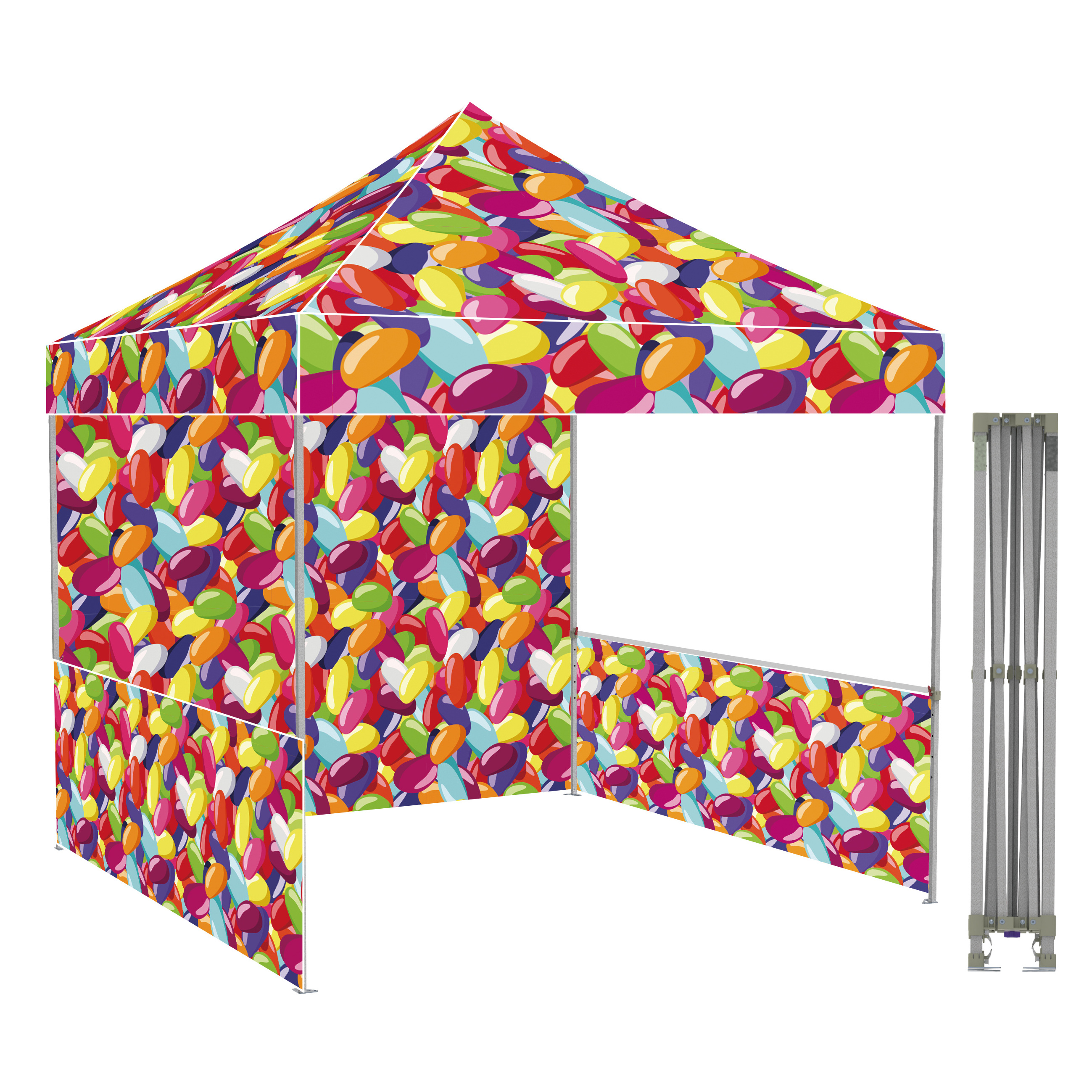 Custom Design Folding Tents  hexagon frame hot sale 10X15  Pop Up Canopy Tent Market advertising outdoor Gazebo