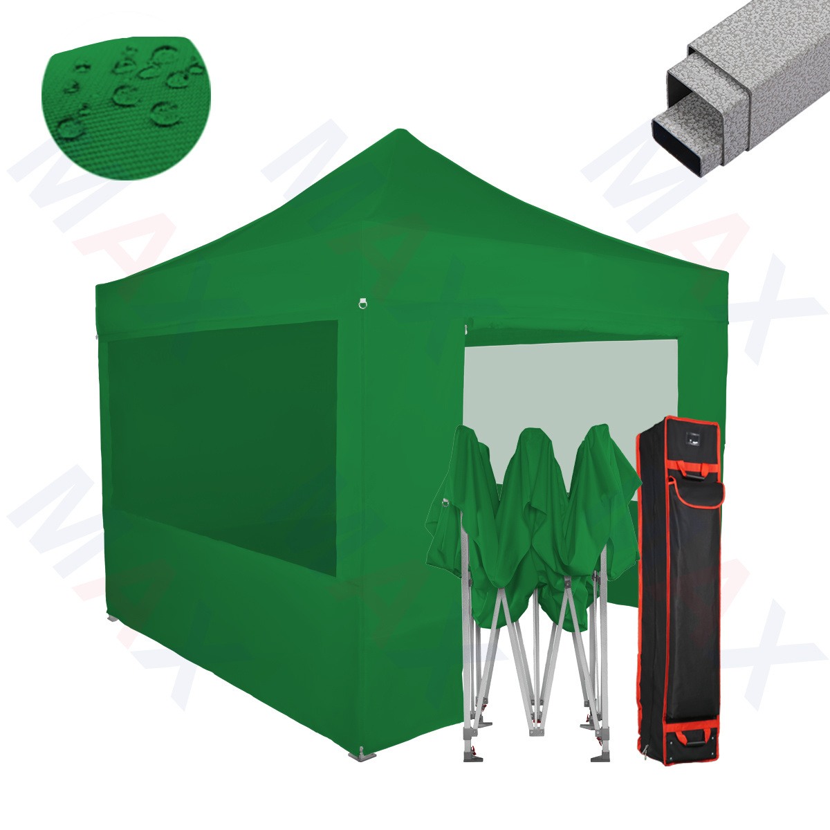 Outdoor classic 1010 steel frame with green railskirt kits  square 32mm specifications good price camping pop up work tent