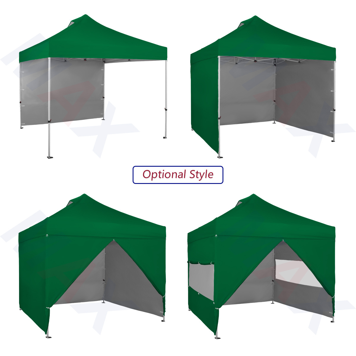 Octuma 3x3 green Customized Sidewall Square Trade Show Tendae screen house room outdoor camping tent