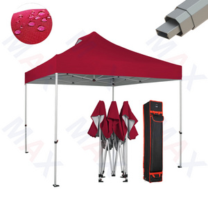 Maxcanopy Waterproof Trade Show Aluminum Frame With 600D Oxford Fabric Portable Tent Red Canopy with walls