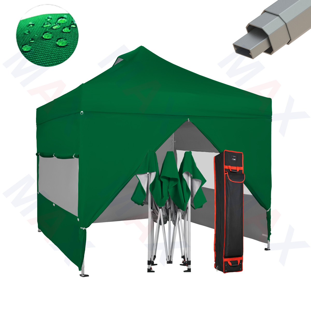 Octuma 3x3 green Customized Sidewall Square Trade Show Tendae screen house room outdoor camping tent