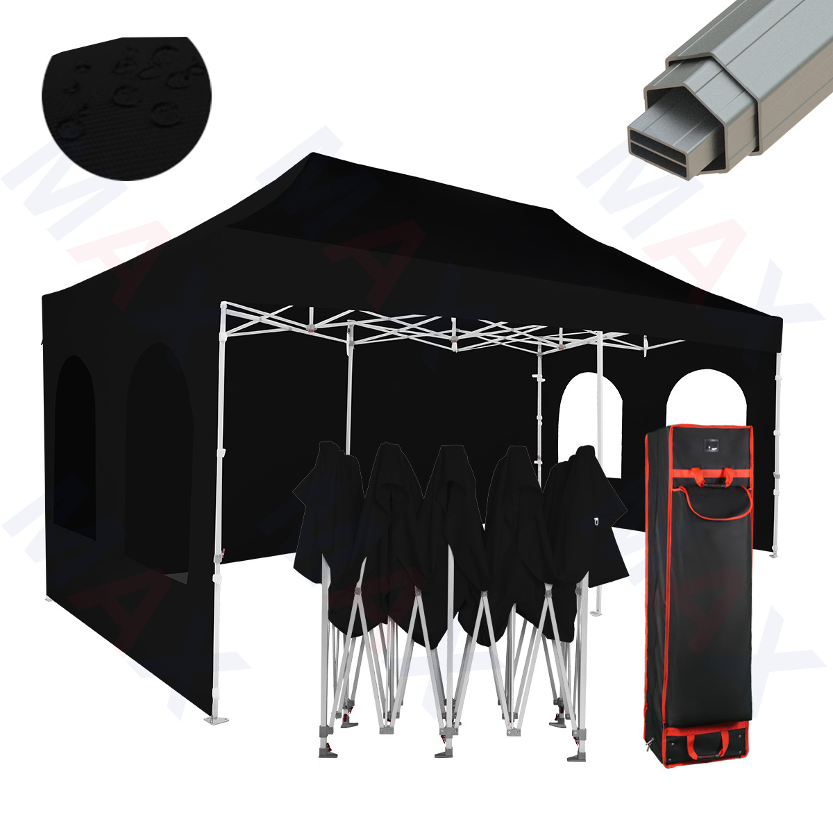 2023 Newest Premium Aluminum Heavy Duty Wind Resistant Canopy Tent 10x20 Removable Walls