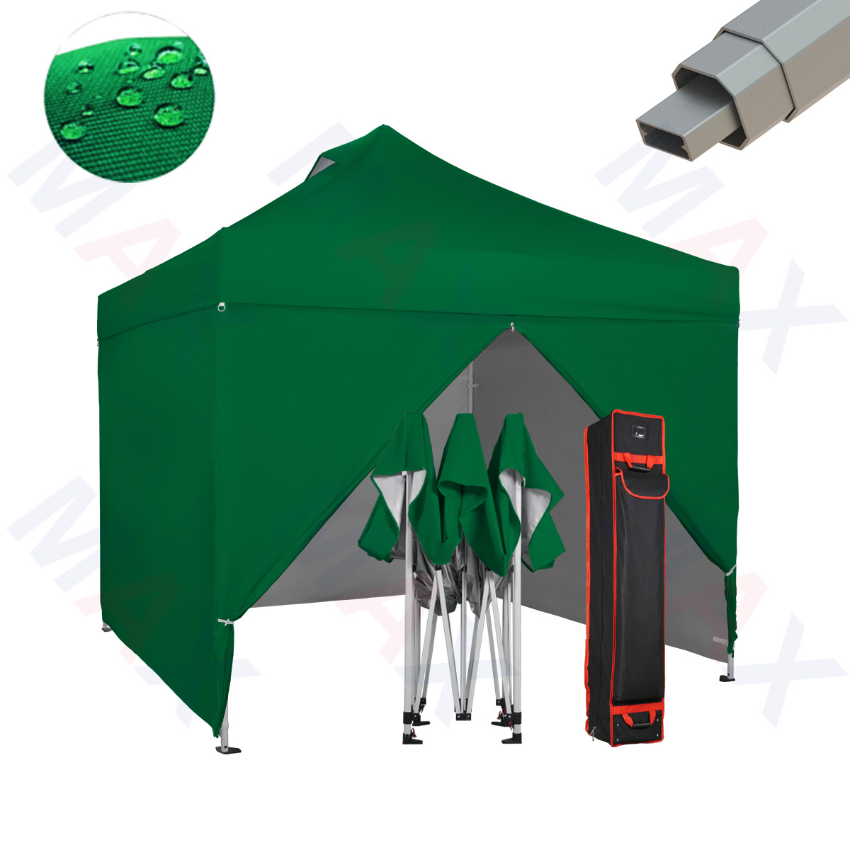 Octuma 3x3 green Customized Sidewall Square Trade Show Tendae screen house room outdoor camping tent