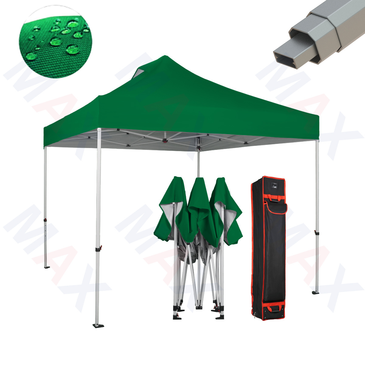 Octuma 3x3 green Customized Sidewall Square Trade Show Tendae screen house room outdoor camping tent