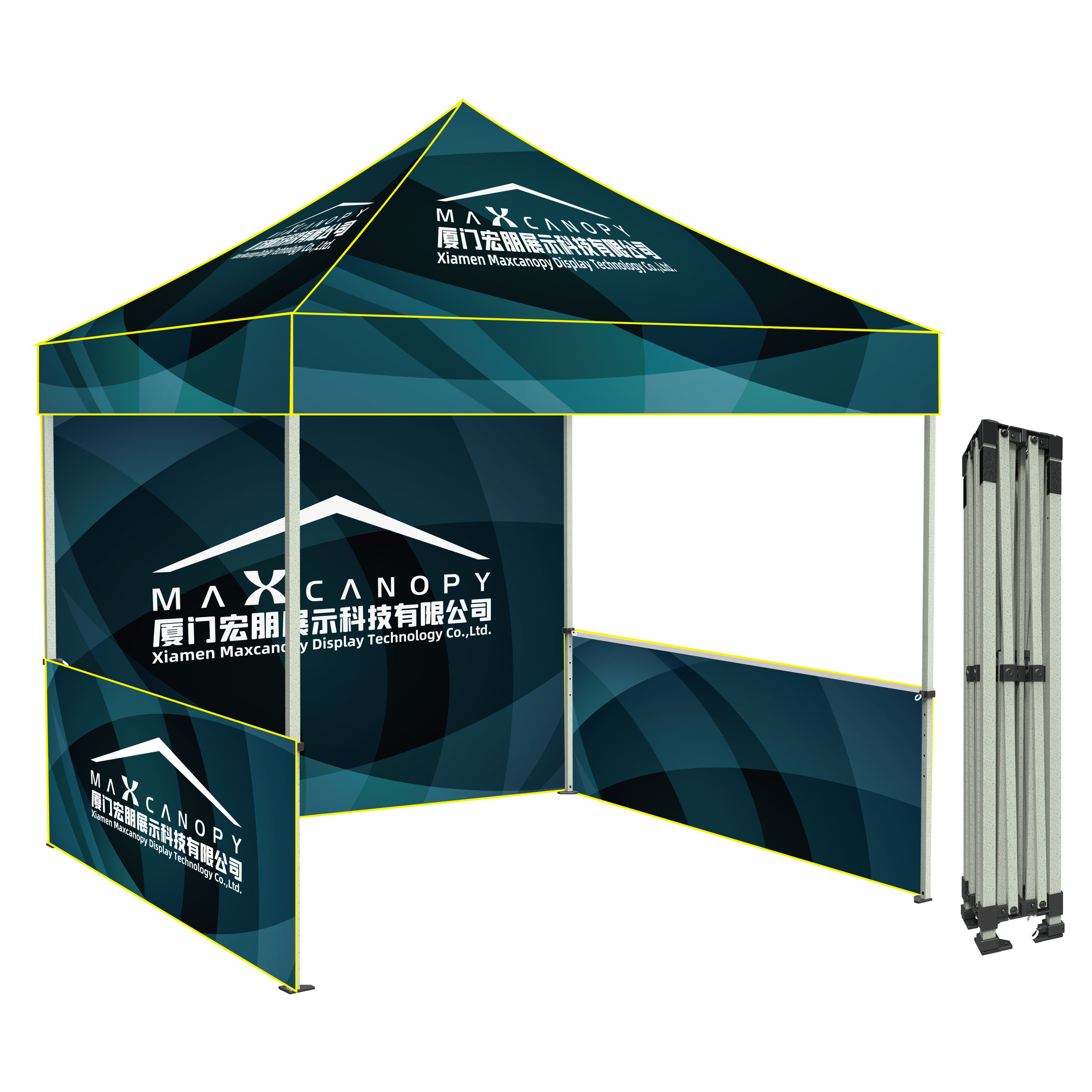 Custom Print 10x10ft Portable Outdoor Exhibition Booth Promotional Trade Show Tent Deluxe Steel Frame Tent For Advertising Event