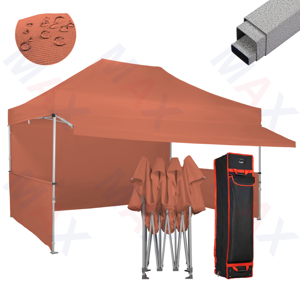 Retractable Awning Canopy 1015 Pop Up Beach Tent Steel Outdoor Display Gazebo Waterproof Camping  Event Tents for Sale