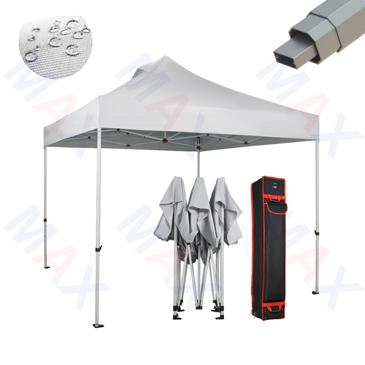 Maxcanopy Commercial Aluminium Exhibition Tents 10x10 White Canopy Tent Custom Logo Tent 10x20 With Mesh Sides Walls