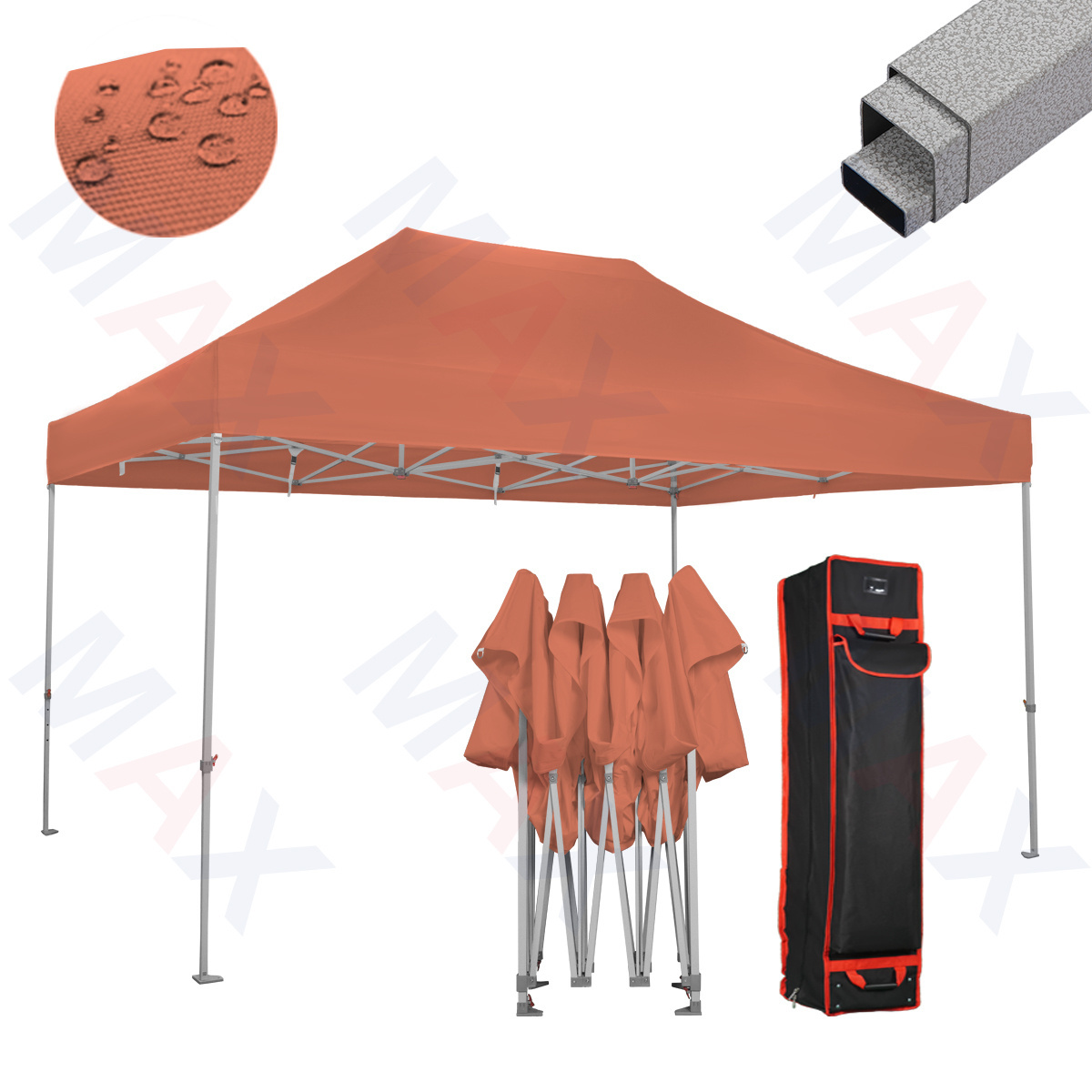 Retractable Awning Canopy 1015 Pop Up Beach Tent Steel Outdoor Display Gazebo Waterproof Camping  Event Tents for Sale