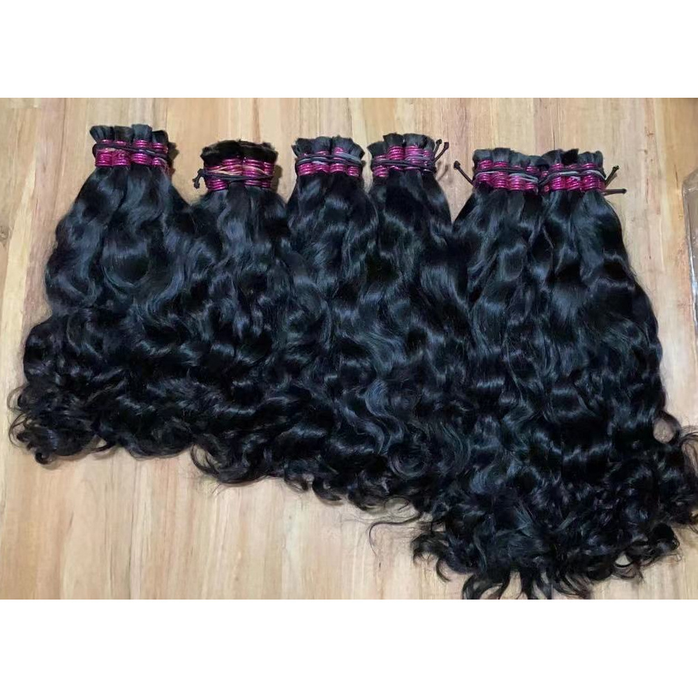 Wholesale russian slavic human black virgin unprocessed hair bulk size 26 inches cabelo organico 10A grade Mink Bundles bulk